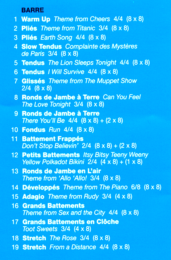 Barre
                  contents